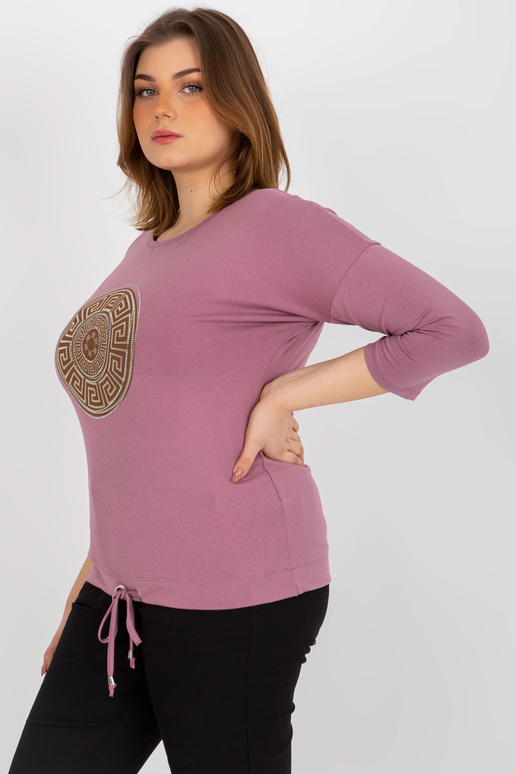 Netīri rozā plus izmēra blūze ar...