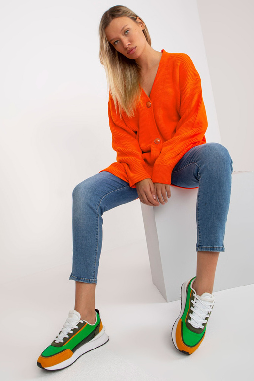 Oranžs garš jaciņš ar pogām RUE PARIS