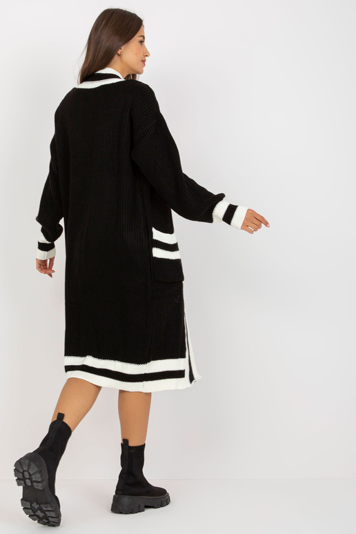 Melns liela izmēra garais jaciņš RUE...