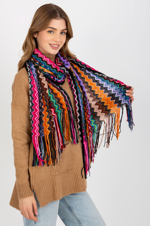 Sieviešu šalle krāsainos rakstos ar...