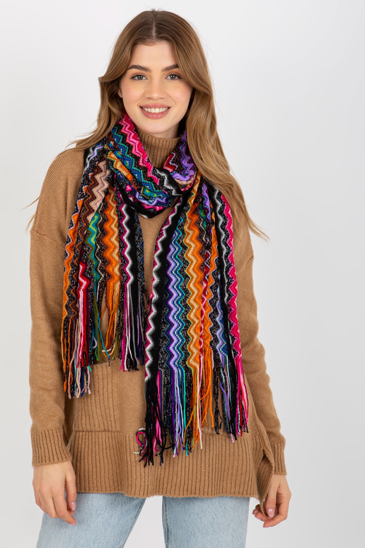 Sieviešu šalle krāsainos rakstos ar...