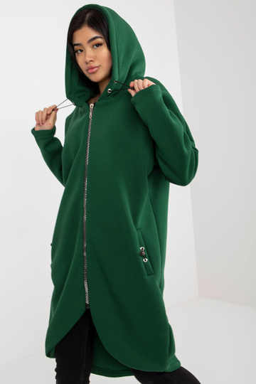 Tumši zaļš Basic Hoodie... 2