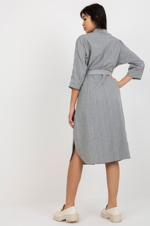 Pelēka krekla svītraina Midi kleita...