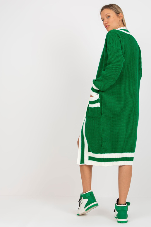 Zaļa gara jaka ar kabatām RUE PARIS