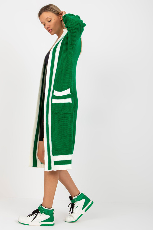 Zaļa gara jaka ar kabatām RUE PARIS