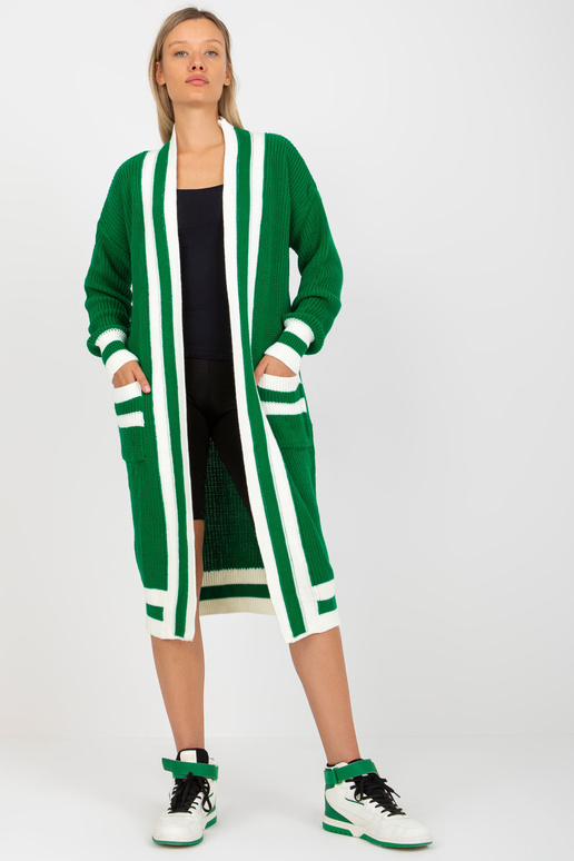 Zaļa gara jaka ar kabatām RUE PARIS