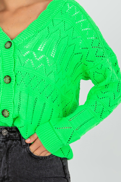 Fluo zaļš ažūra vasaras jaka RUE PARIS