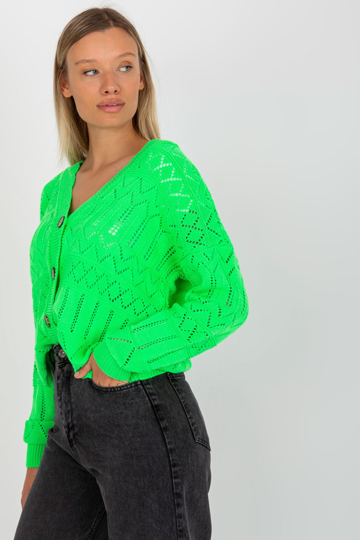 Fluo zaļš ažūra vasaras jaka RUE PARIS