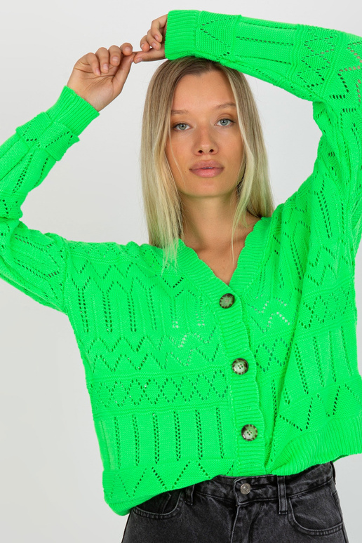 Fluo zaļš ažūra vasaras jaka RUE PARIS