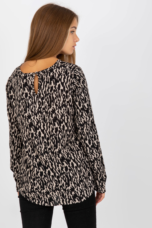 Tumši bēša viskozes blūze ar... Tumši bēša viskozes blūze ar...