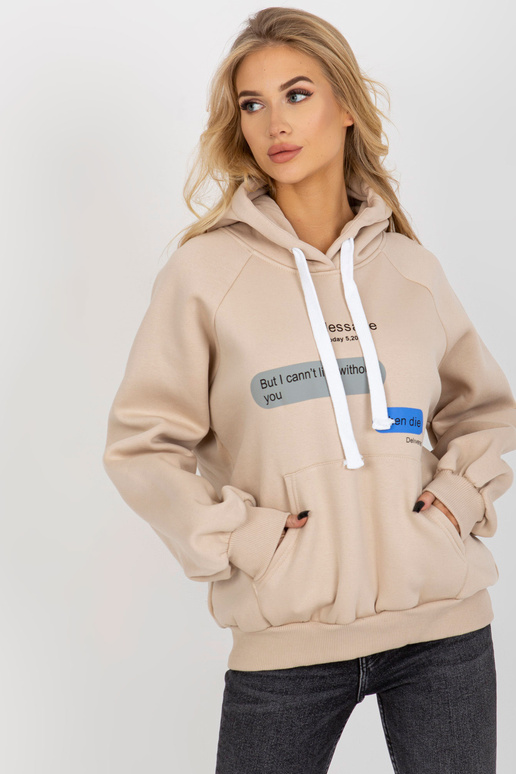 Bēšs džemperis, liela izmēra ķengura...