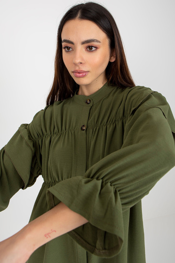 Haki krāsas boho krekls ar...