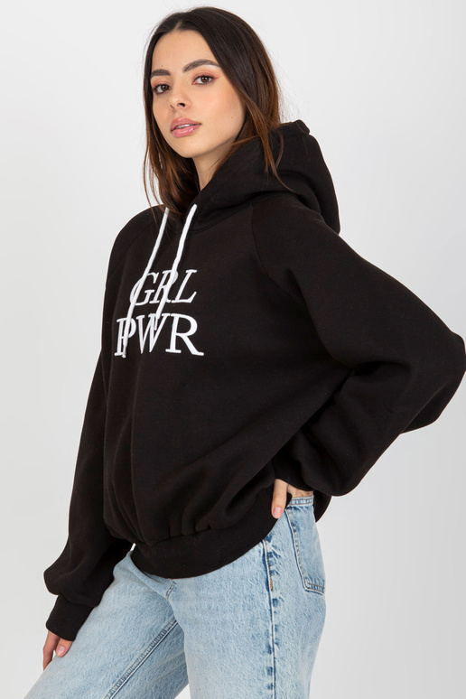 Melns sporta krekls ar kapuci un...