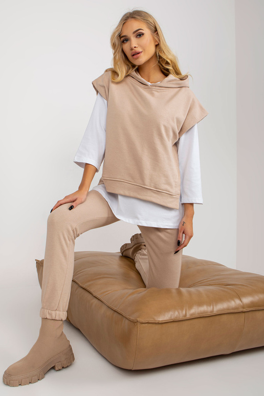 Bēšs trīsdaļīgs ikdienas komplekts ar...