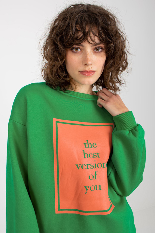 Zaļš liela izmēra sporta krekls ar...