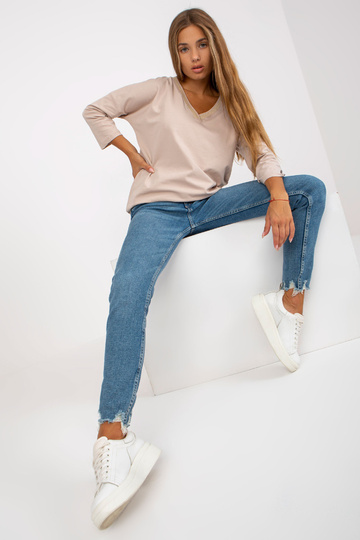 Bēša ikdienas blūze ar 3/4...