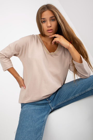 Bēša ikdienas blūze ar 3/4... 2