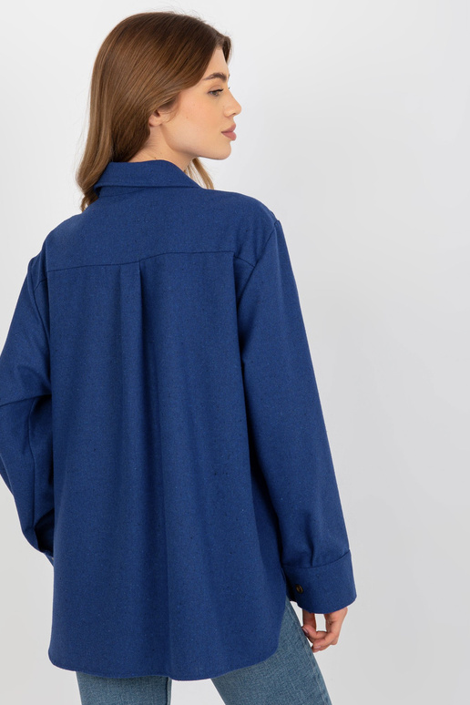 Tumši zils sieviešu vilnas virsdrēbju...