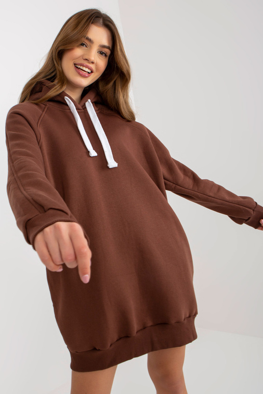 Brūns garais sporta krekls ar kabatām