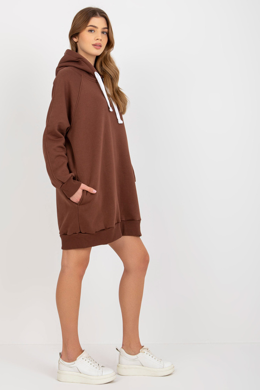 Brūns garais sporta krekls ar kabatām