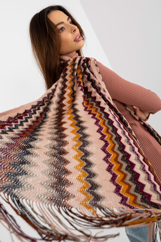 Šalle-AT-SZ-2799.12X-tumši rozā krāsā