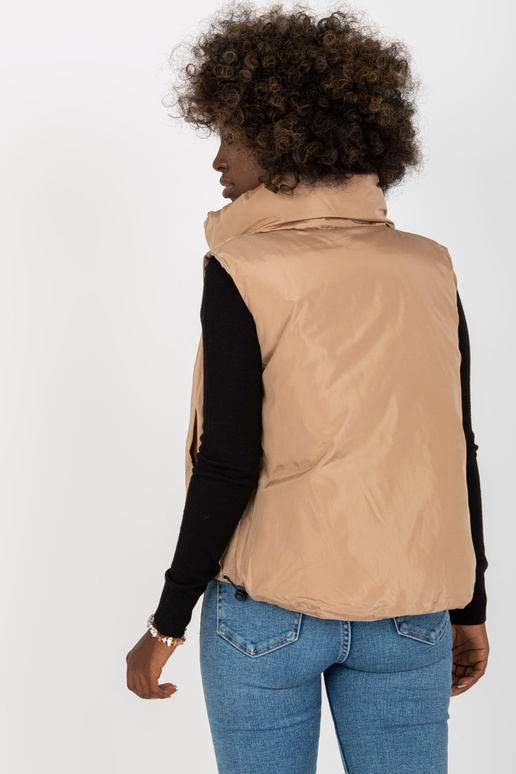 Gaiši pelēka divpusēja dūnu veste ar...