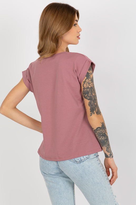 Netīri rozā pamata T-krekls ar īsām... Netīri rozā pamata T-krekls ar īsām...