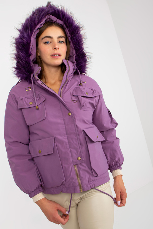 Violeta dūnu ziemas jaka ar kabatām Violeta dūnu ziemas jaka ar kabatām