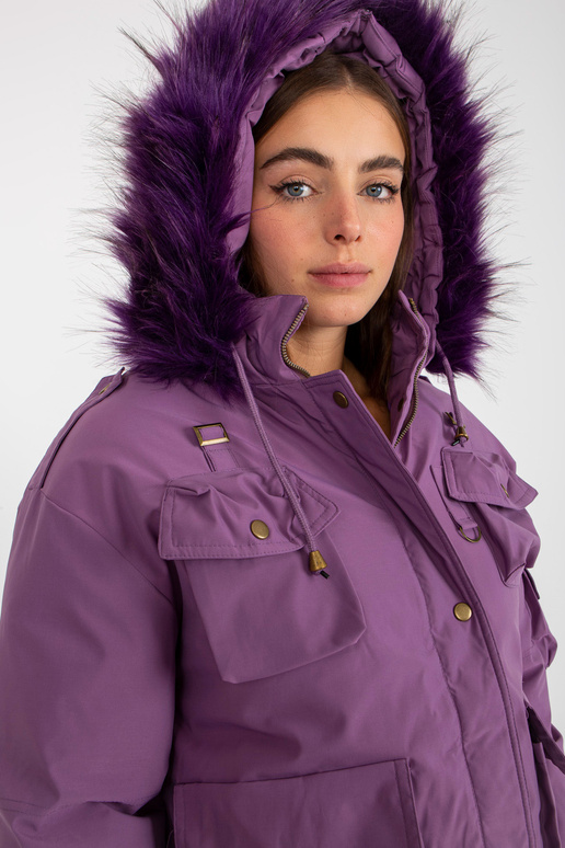 Violeta dūnu ziemas jaka ar kabatām Violeta dūnu ziemas jaka ar kabatām