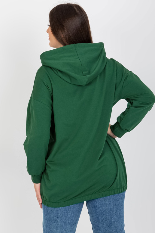 Tumši zaļš plus izmēra džemperis ar... Tumši zaļš plus izmēra džemperis ar...