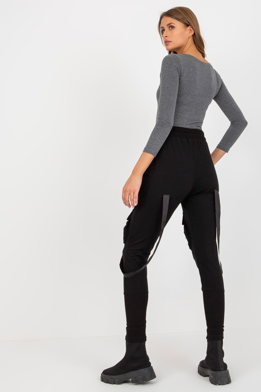 Melnas sieviešu kravas sporta bikses...