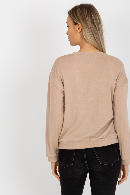 Bēšs sieviešu klasisks džemperis ar...