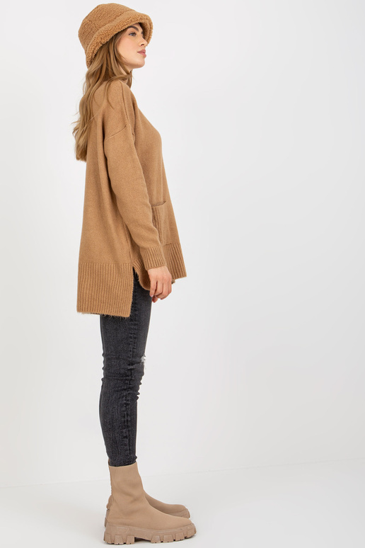 Kamieļu garš oversize džemperis ar...