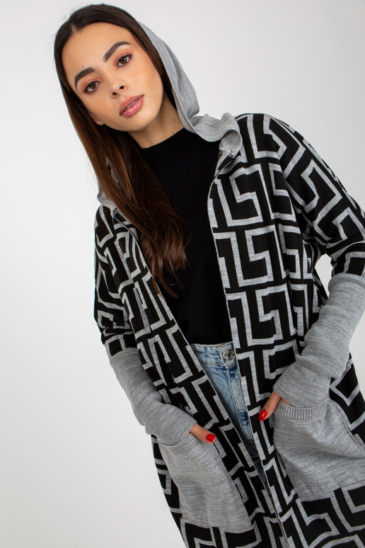 Kardigan VI-SW-21TU1446.19P PELĒKS/MELNS