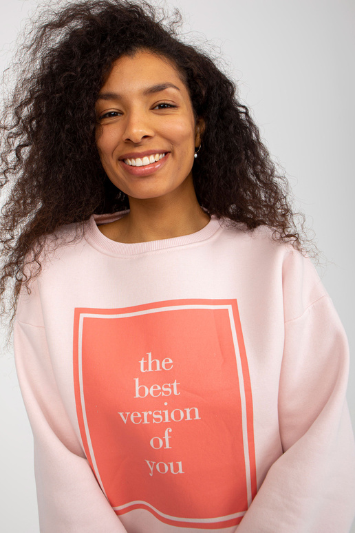 Bāli rozā liela izmēra džemperis ar...