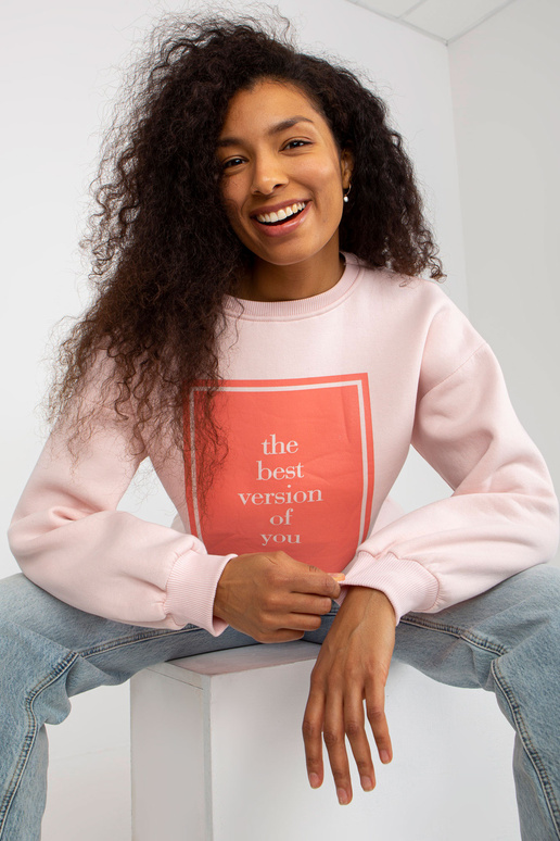 Bāli rozā liela izmēra džemperis ar...