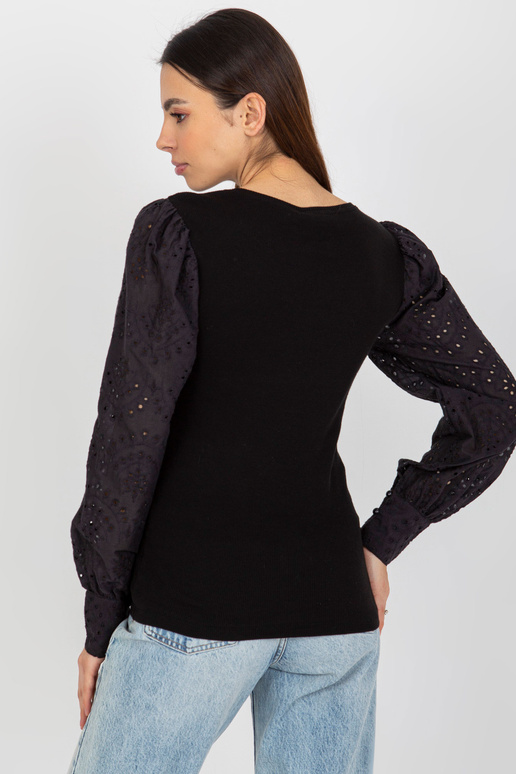 Melna rievota svinīga blūze ar...