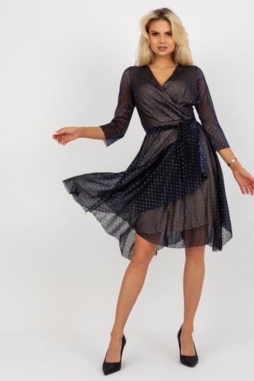 Navy Midi kokteiļkleita ar...