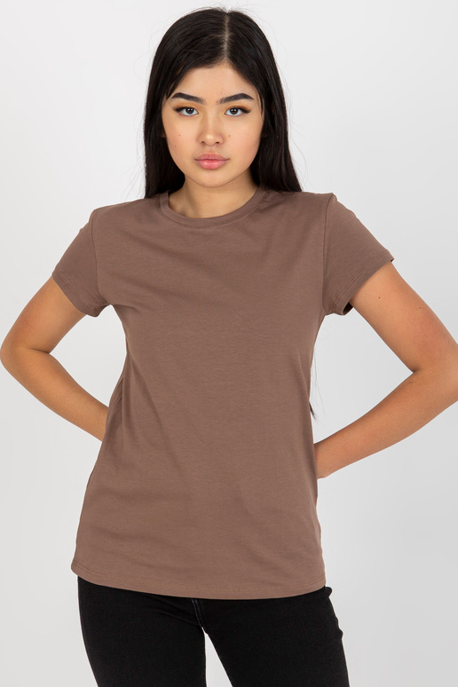 Brūns klasisks pamata T-krekls no...