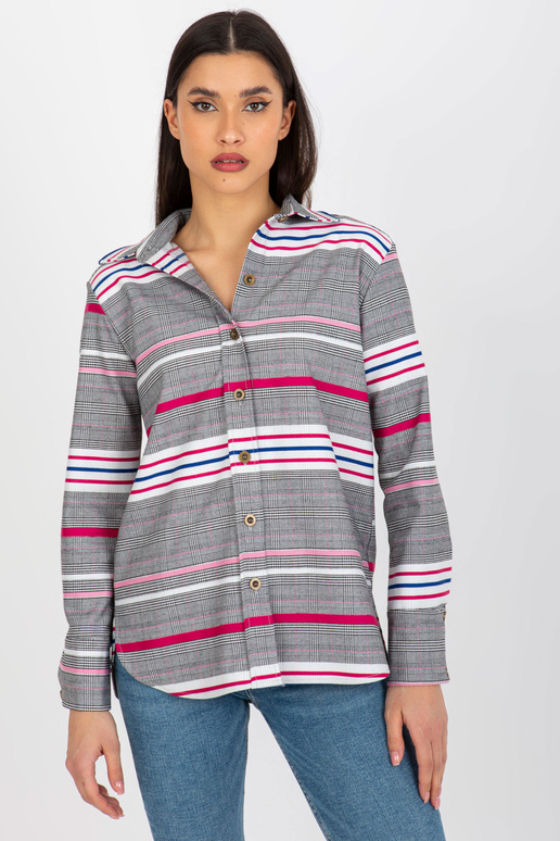 Balts un rozā sieviešu rūtains un...