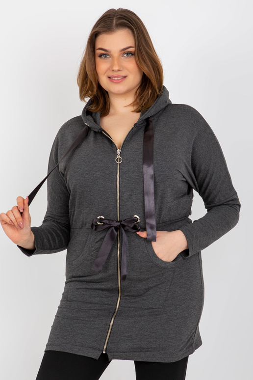 Tumši pelēks liela izmēra džemperis...