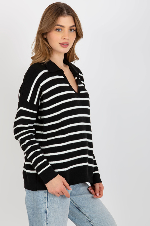 Melnbalts svītrains oversize...