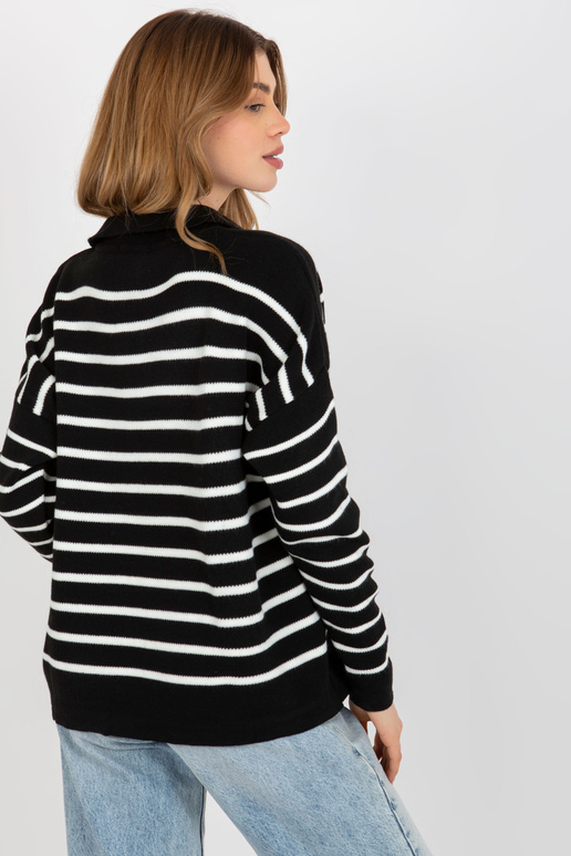 Melnbalts svītrains oversize...