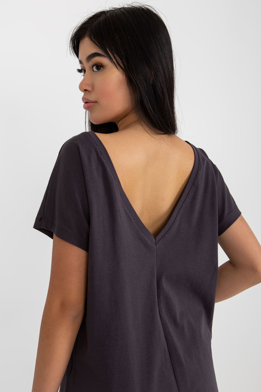 Brīvs grafīta t-krekls no kokvilnas Fire