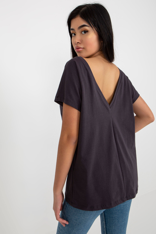 Brīvs grafīta t-krekls no kokvilnas Fire