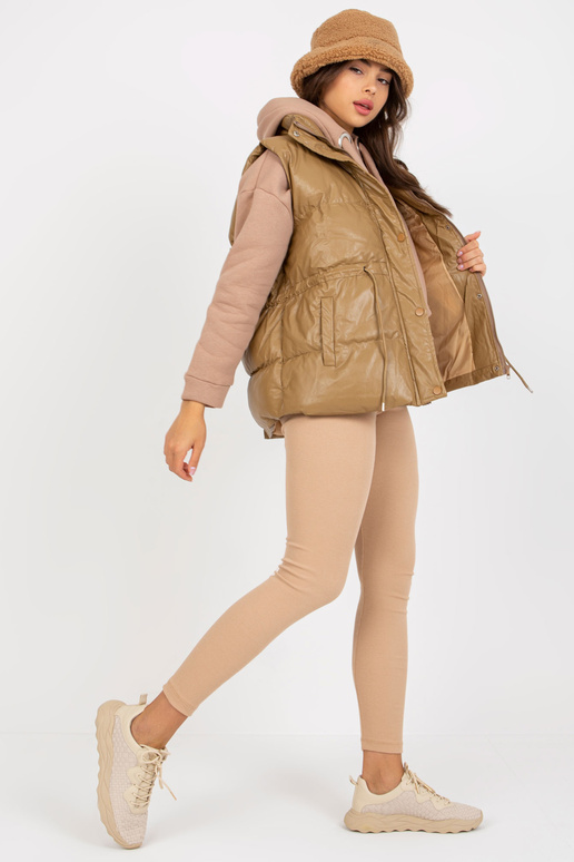 Kamieļu dūnu eko ādas veste ar vatējumu