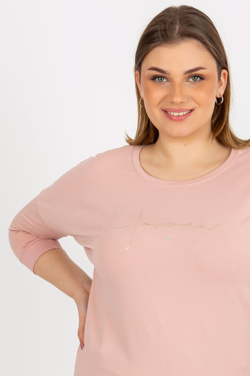 Bāli rozā plus izmēra blūze ar...