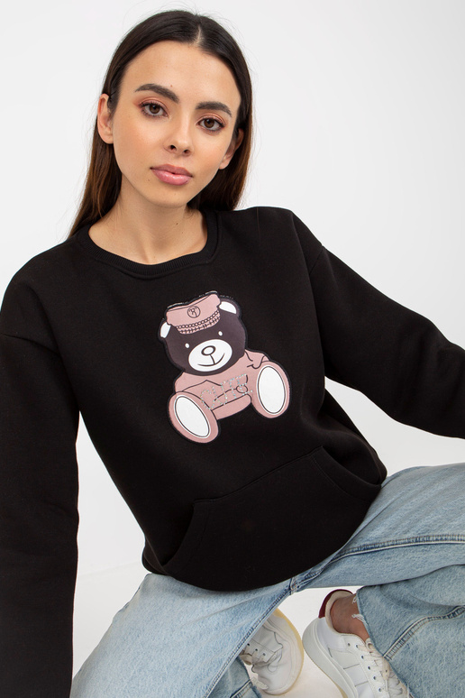 Melns ķengura sporta krekls ar lācīti...