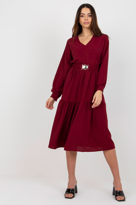 Burgundijas midi delight kleita ar...