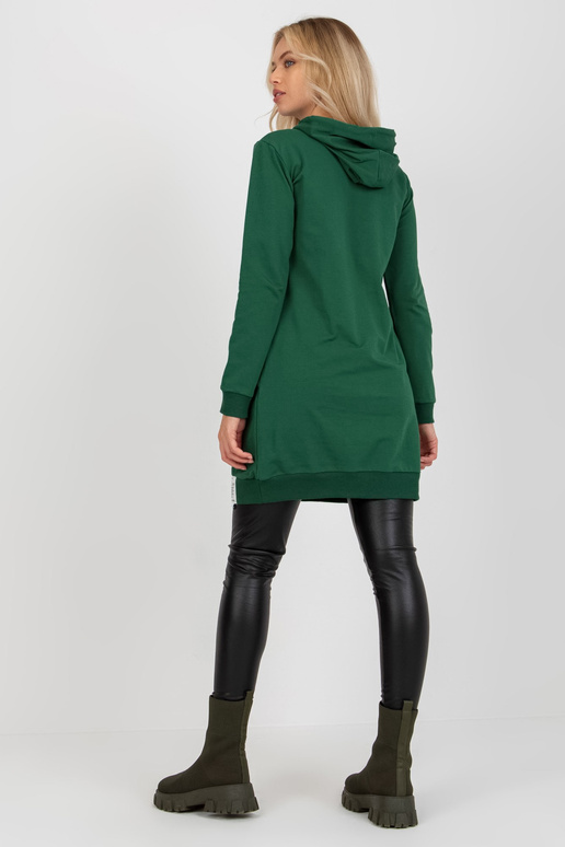 Tumši zaļa pamata sporta kreklkleita...